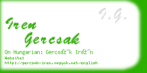 iren gercsak business card